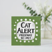 Carte de voeux d'alerte de chat (Debout devant)