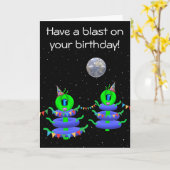 Carte de voeux d'Alien d'anniversaire par Jo Image (Fleur jaune)