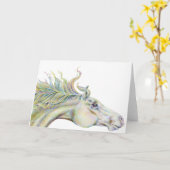 Carte de voeux d'Alma (cheval) (Fleur jaune)