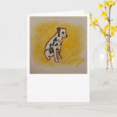 Carte de voeux dalmate (Fleur jaune)