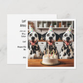 Carte de voeux dalmate, anniversaire dalmate (Devant / Derrière)