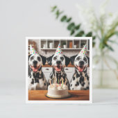 Carte de voeux dalmate, anniversaire dalmate (Debout devant)