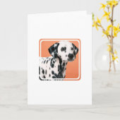 Carte de voeux dalmatienne de chiots (Fleur jaune)