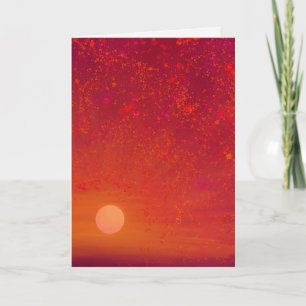 Carte de vœux d'âme de coucher de soleil