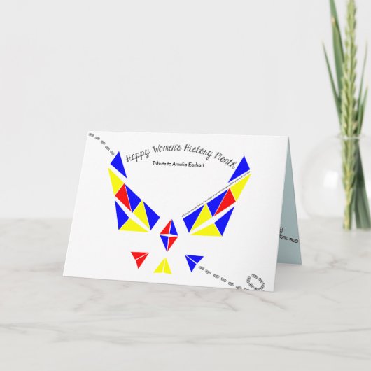 Carte de voeux d'Ameila Earhart de mois de (Devant)