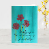 Carte de voeux d'amitié (Fleur jaune)