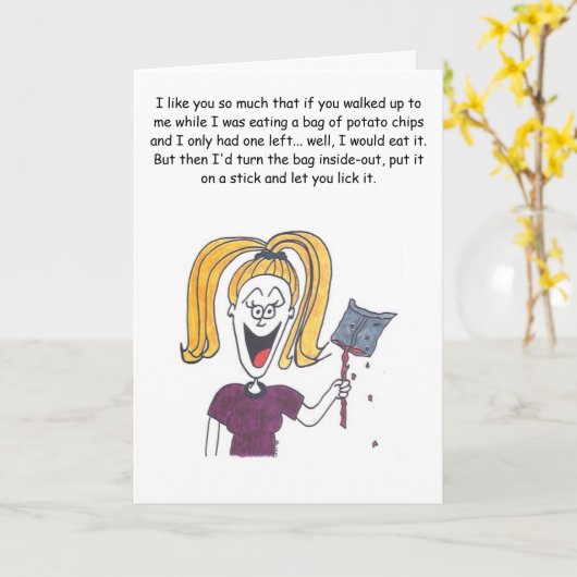 Carte de voeux d'amitié (Fleur jaune)