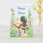 Carte de voeux d'amitié (Fleur jaune)