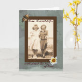 Carte de voeux d'amitié (Fleur jaune)