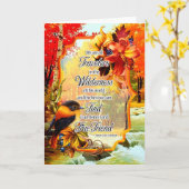 Carte de vœux d'amitié d'automne (Fleur jaune)