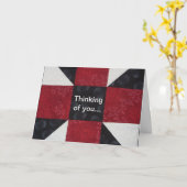 Carte de voeux d'amitié de bloc d'édredon (Fleur jaune)