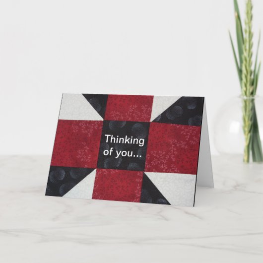 Carte de voeux d'amitié de bloc d'édredon (Devant)