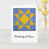 Carte de voeux d'amitié de bloc d'édredon/de (Fleur jaune)