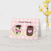 Carte de voeux d'amitié de dames (Fleur jaune)