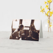 Carte de voeux d'amitié féminine (Fleur jaune)