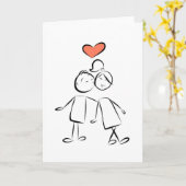 Carte de voeux d'amour (Fleur jaune)