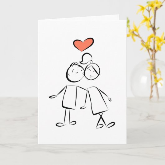 Carte de voeux d'amour (Fleur jaune)