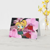 Carte de voeux d'amour "Aloha Honeys" (Fleur jaune)