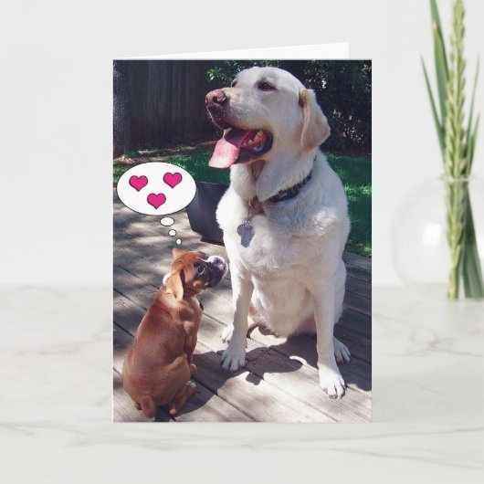 Carte de voeux d'amour (avec Chiens) (Devant)