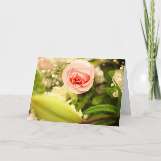 Carte de vœux d'amour avec couverture florale (Devant)