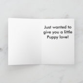 Carte de voeux d'amour de chiot de Daschund (Intérieur)