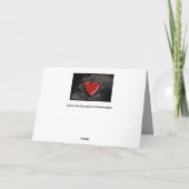 carte de voeux d'amour de coeur de goth (Dos)