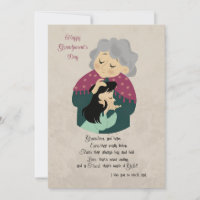 Carte de voeux d'amour de grand-mère