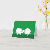 Carte de vœux d'amour de mouton (Fleur jaune)