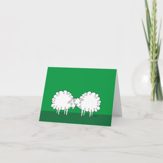 Carte de vœux d'amour de mouton (Devant)