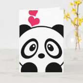 Carte de voeux d'amour de panda (Fleur jaune)
