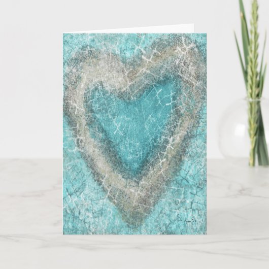 Carte de voeux d'amour de turquoise (Devant)