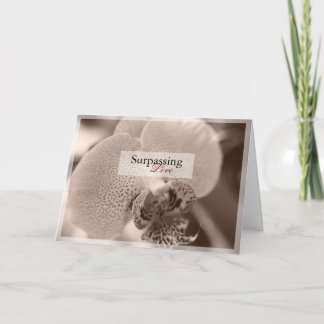 Carte de voeux d'amour d'orchidée