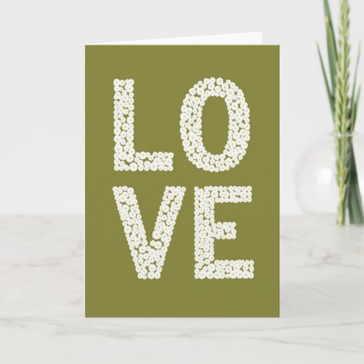 Carte de vœux d'amour en art de points (Devant)