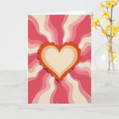 Carte de vœux d'amour Groovy (Fleur jaune)