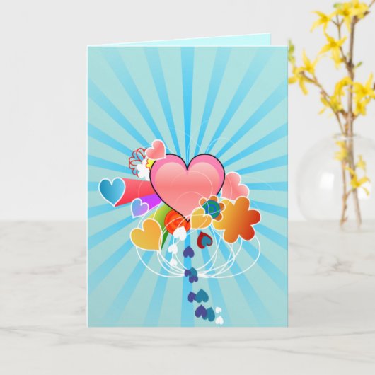 Carte de voeux d'amour longue distance (Fleur jaune)