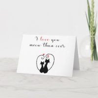 Carte de vœux d'amour pour chat