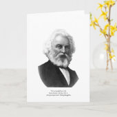 Carte de vœux d'amour "Trait Beau" de Longfellow (Fleur jaune)