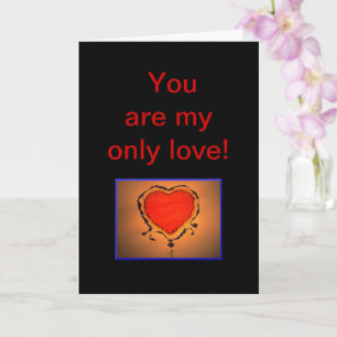 Carte de voeux d'amour uniquement