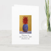 Carte de voeux d'ananas/invitation bleues (Dos)