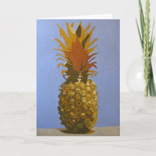 Carte de voeux d'ananas/invitation d'or (Devant)