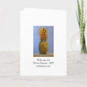 Carte de voeux d'ananas/invitation d'or (Dos)