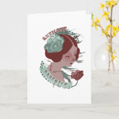 Carte de voeux d'anémone (Fleur jaune)