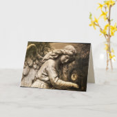 Carte de voeux d'ange gothique (Fleur jaune)