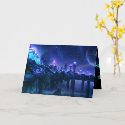 Carte de voeux d'Anime (Fleur jaune)