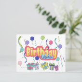 Carte de vœux d'anniversaire (Debout devant)