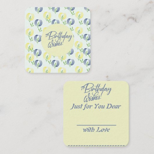 Carte de voeux d'anniversaire (Devant / Derrière)