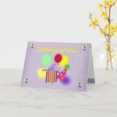 Carte de voeux d'anniversaire (Fleur jaune)