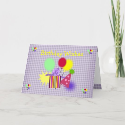 Carte de voeux d'anniversaire (Devant)