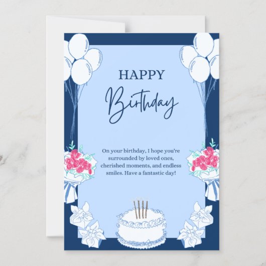 Carte de vœux d'anniversaire (Recto)