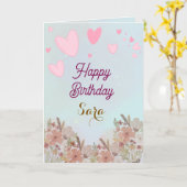Carte de vœux d'anniversaire (Fleur jaune)